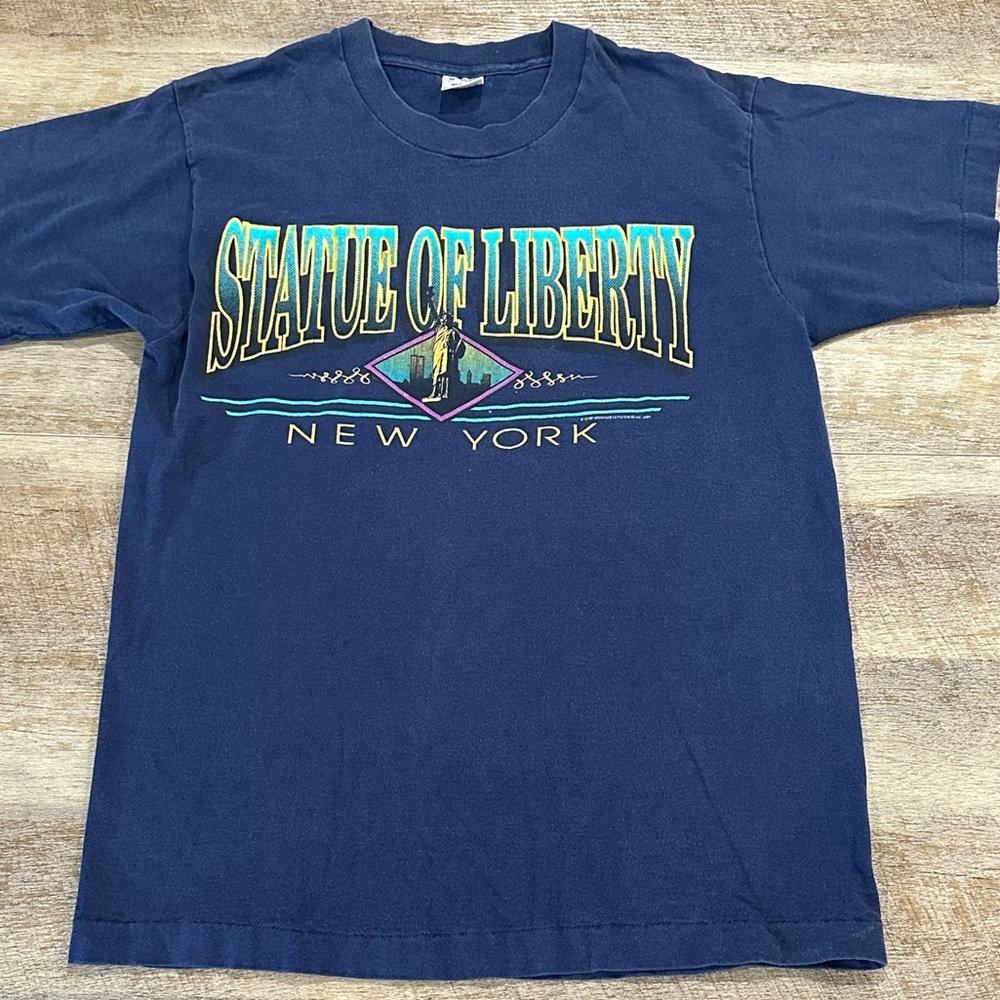 90s New York City‎ Statue Of Liberty T-Shirt Screen Stars Single Stitch Size M